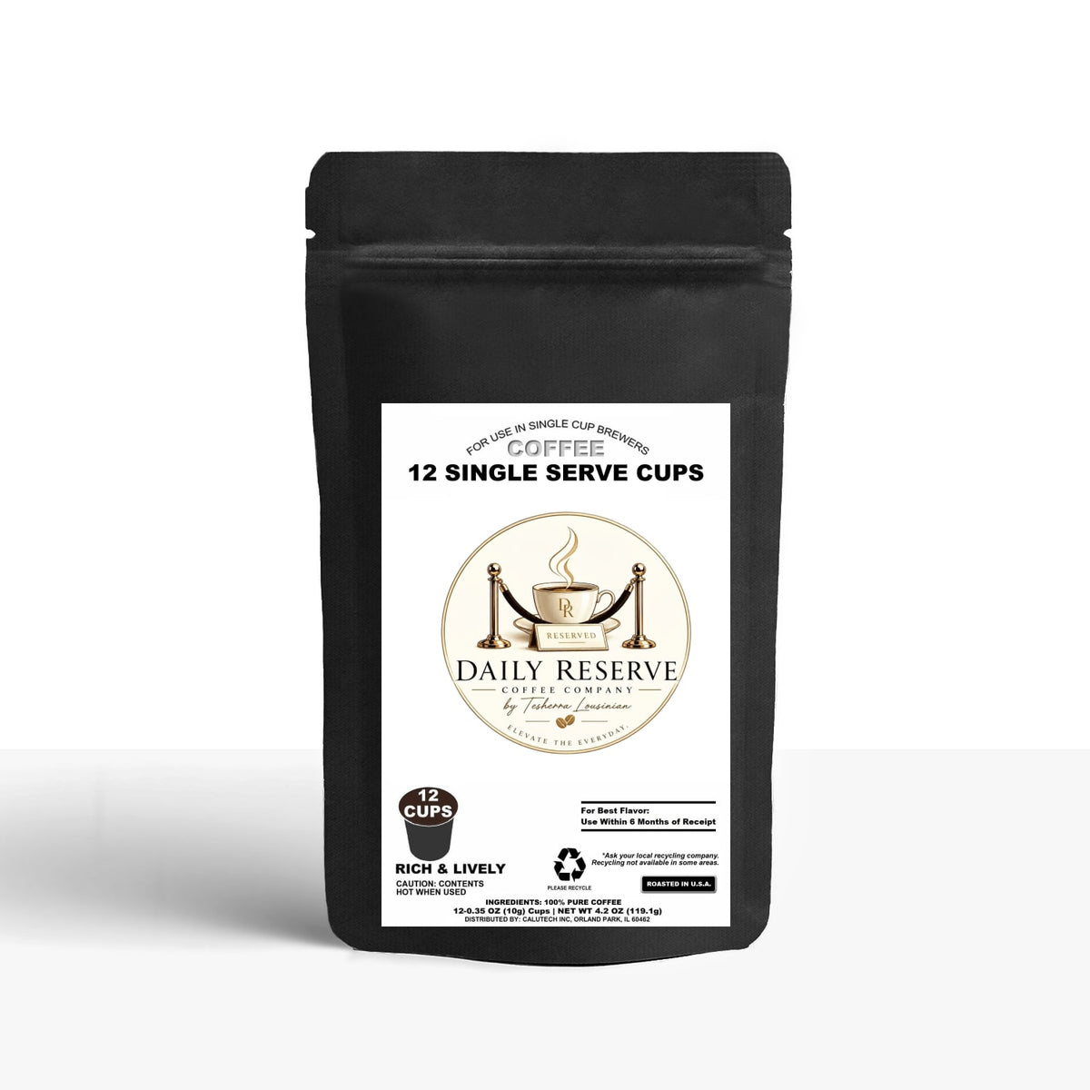 12 Pack Single Serve Coffee Capsules